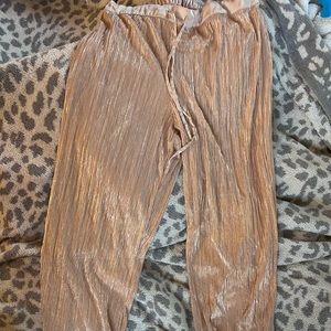 vintage VS silky, shine gold pj pants